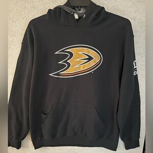 Anaheim Ducks Mens Hoodie Sweatshirt Size Large "L" Black NHL Mighty